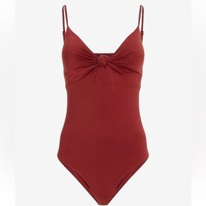 NEW WITH TAGS 🏷️ Express Body Contour Knotted Front Thong Bodysuit - Size L